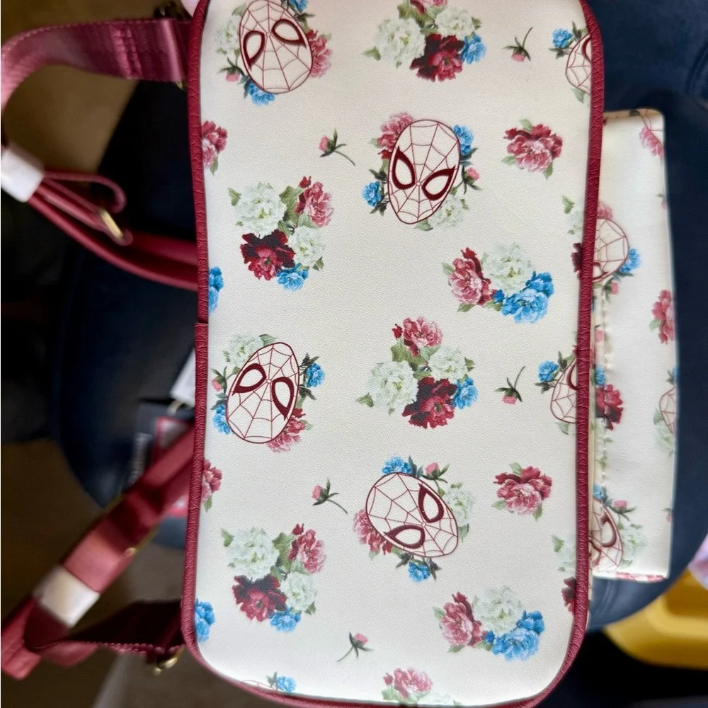 Loungefly New Marvel Spider-Man Floral Backpack - Picture 2 of 4